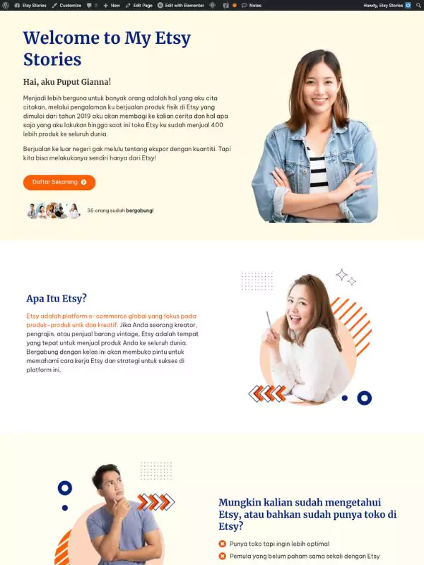 contoh web ecourse etsi